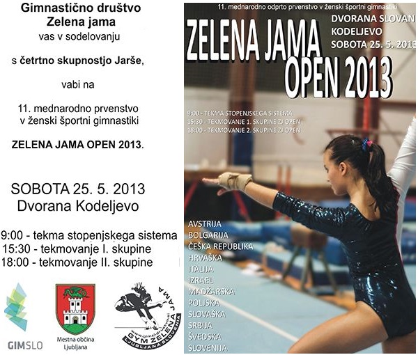 11th Zelena Jama Open Ljubljana (SLO) 20123 May 25
