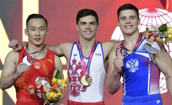 Artur Dalaloyan (RUS) wins the world all-around title, Xiao Ruoteng (CHN) took silver and Nagornyy takes bronze